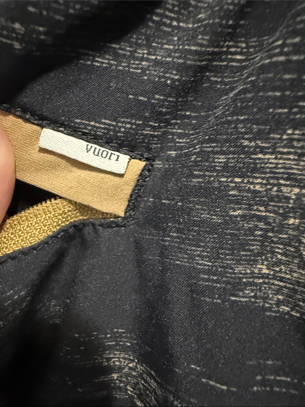 Vuori Black Shorts with Mustard Waistband and White Drawstring - Picture 6 of 8